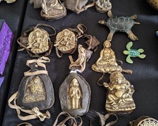 Prayer Box Necklaces w/Yak Leather Herb Bags