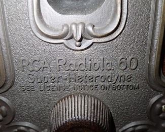 RCA RADIOLA 60 / SUPER HETERODYNE RADIO