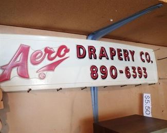 AERO DRAPERY CO. SIGN