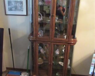 LIGHTED CURIO CABINET