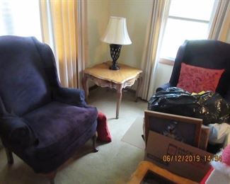 PAIR OF WING CHAIRS