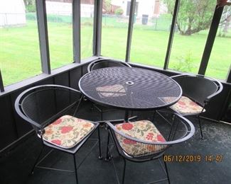 VINTAGE OUTDOOR TABLE AND CHAIR SET