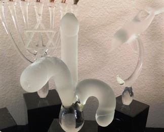 LeJeune signed glass sculptures,  Oh My