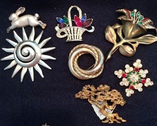 assorted costume pins