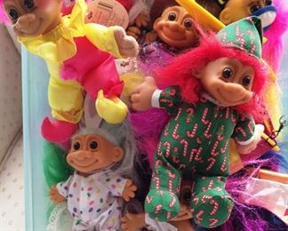just found bin of Troll dolls