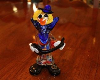 Italian Murano Glass Clowns.