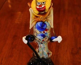 Italian Murano Glass Clowns.