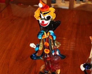 Italian Murano Glass Clowns.