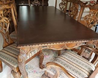 Elegant Claw Foot Formal Dining Table
