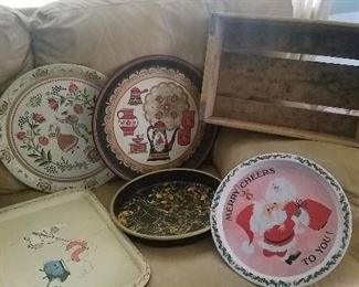 collectible metal trays