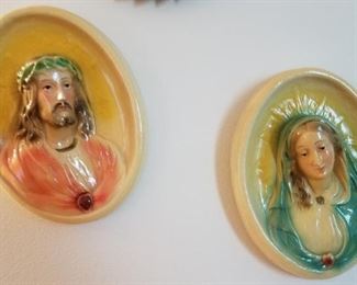 Religious ceramic wall plaques