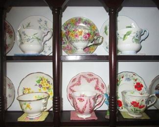Collection of bone china cups