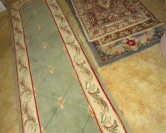 Oriental runner and area rugs