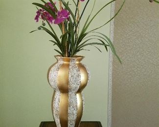 One of several artificial floral arrangements.