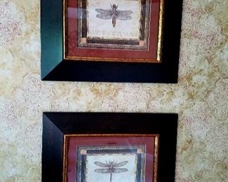 Decorative dragonfly prints