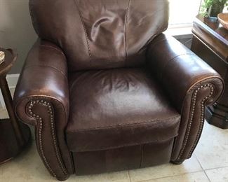 Leather recliner - Lane