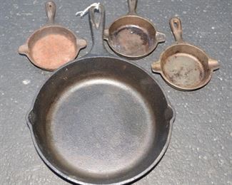 Cast Iron Skillets and Ash Trays, Lodge, ETC.