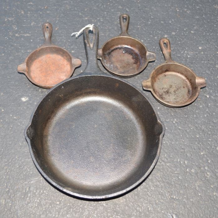 Cast Iron Skillets and Ash Trays, Lodge, ETC.