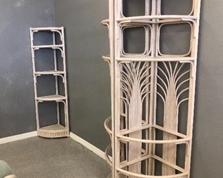 WHITE WASHED CORNER SHELVES FOR GREAT STORAGE