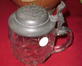 crystal stein with Pucsters  Park on lid