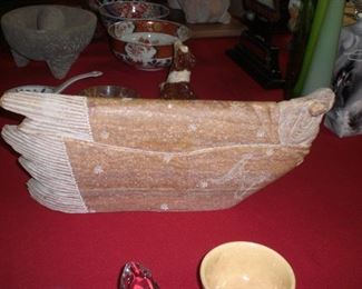 Native American hard stone carving