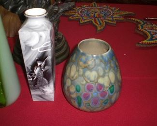 Noritake Nippon Tuki Kaisha drabon vase, asian art pottery vase, etc.
