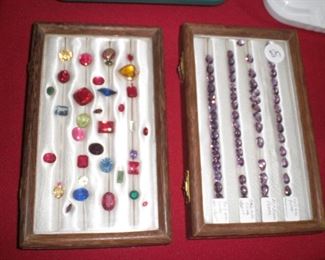 450+ cts. of cut 10 & 11 mm. amethyst and other stones