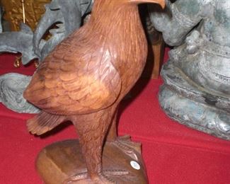 carved wood eagle