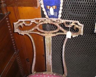 detail of Italian garden chairs
