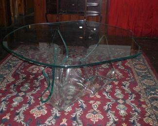 Laurel Fyfe Aurora glass dinning  dinning table with original top c.1980