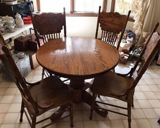 Oak table and chairs