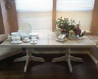 Tiled dining table