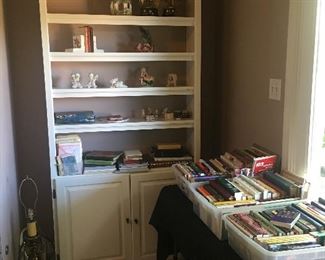 Bookshelf cabinet and books