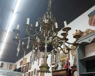 Standing antique chandeliers
