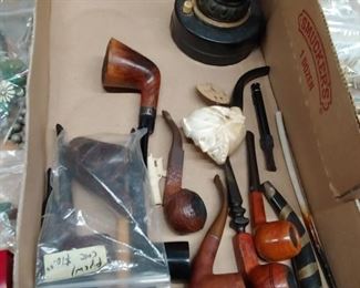 Antique pipe and smoking