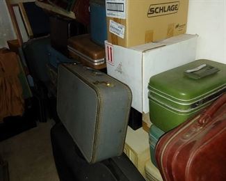 One large room full of nothing but vintage luggage