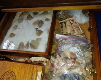 Hundreds and hundreds of arrowheads will be sold via sealed bid auction. Sealed beds start at $500 FOR ALL arrowheads that are not already priced. Just put your bid in an envelope hand the info one of the cashiers and the bids will be opened at 2 p.m. the last day of the sale