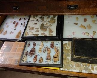 Hundreds and hundreds of arrowheads will be sold via sealed bid auction. Sealed beds start at $500 FOR ALL arrowheads that are not already priced. Just put your bid in an envelope hand the info one of the cashiers and the bids will be opened at 2 p.m. the last day of the sale