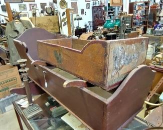 Primitive pine cradles
