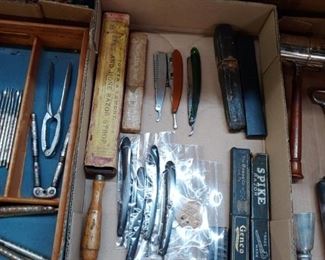 Vintage razors straight razors and barber collectibles