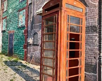 Antique telephone booth you move it yourself it is in concrete
