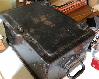 Old cast-iron safe Carried in horse and buggy