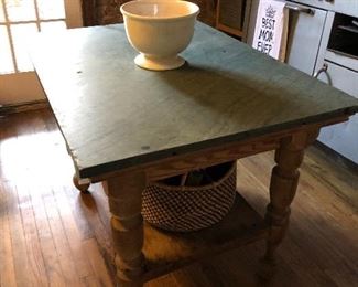 Beautiful French table with slate top
