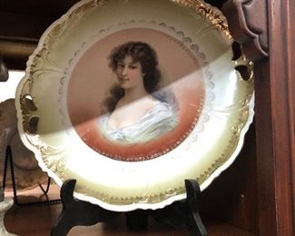 Beautiful antique portrait plate