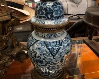 Beautiful blue and white antique vase