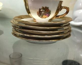 LORENZ & SOHN BAVARIA Gold Gild DEMITASSE CUP & SAUCER - Neuschwanstein Castle!! Only one cup 