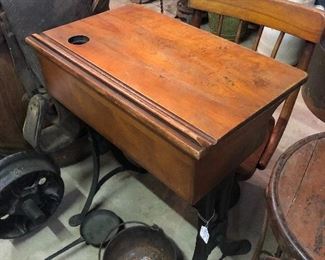 Antique/Vintage Heywood Eclipse Adjustable School Chair and Desk Wood & Iron