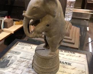 Cute little pot metal elephant