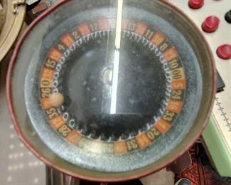 Vintage handheld game pull out the knob and watch wooden ball spin around