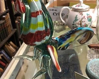 Fabulous large hand-blown Murano Glass rooster